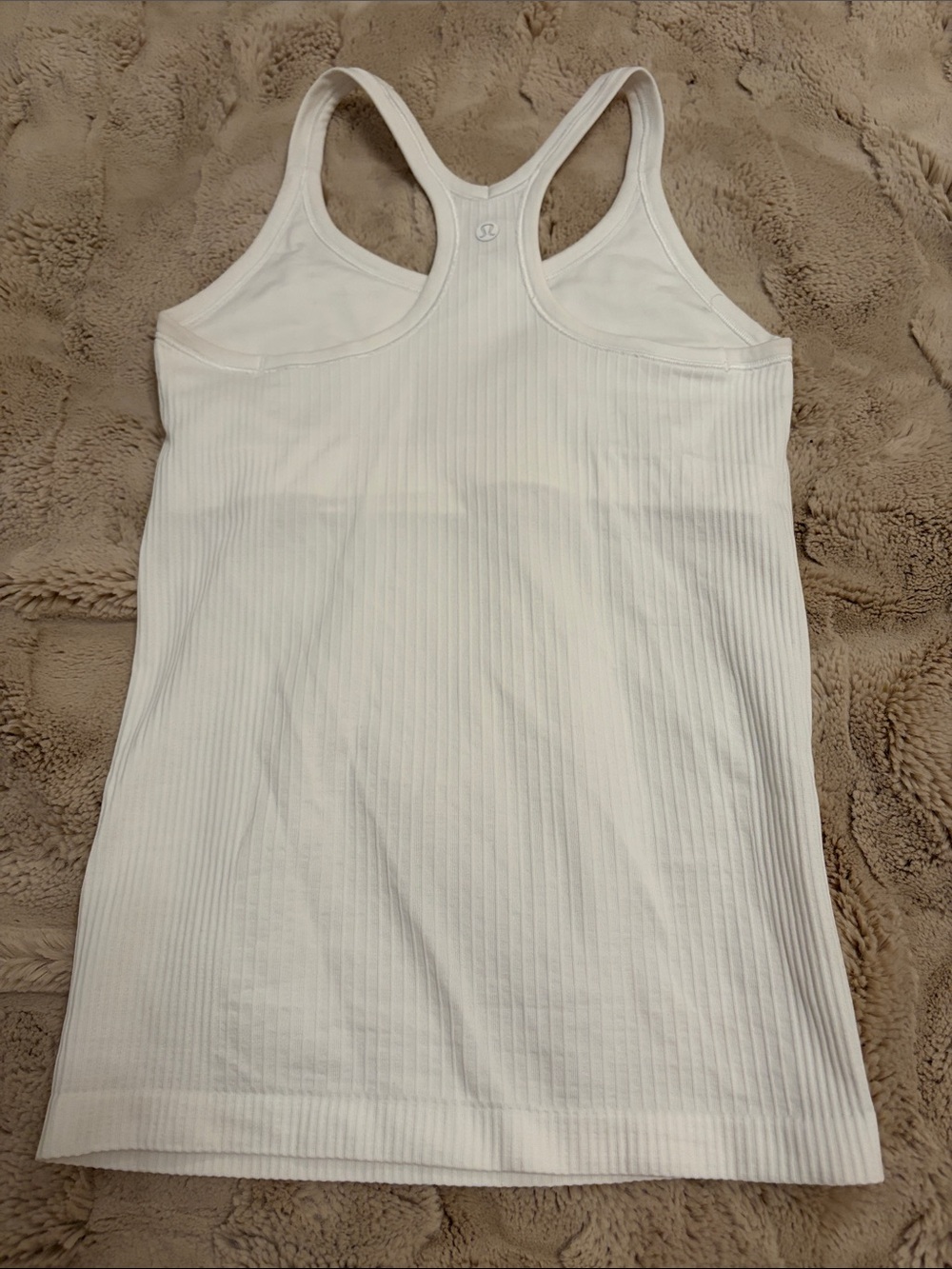 lululemon athletica White Ribbed Racerback Tank - Picture 2 of 2
